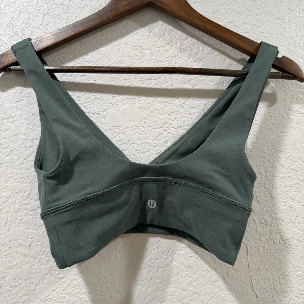 Lululemon Align V-Neck Bra *Light Support, A/B Cup Dark Forest Size 2